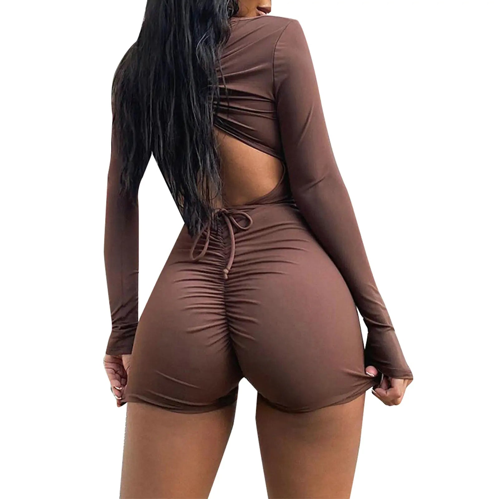 Deep V-Neck Sexy Backless Bodysuit